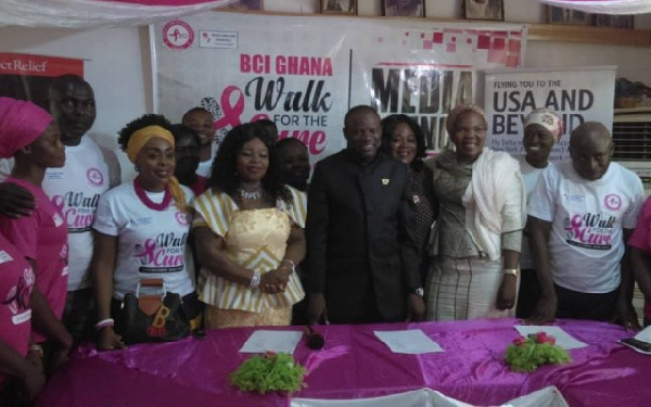 Dr. Addai in a group photograph with guest at the launch of BCI Ghana Walk