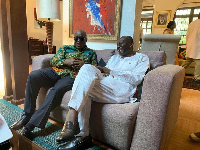 Ken Ofori-Atta, Finance Minister and President Akufo-Addo (left)