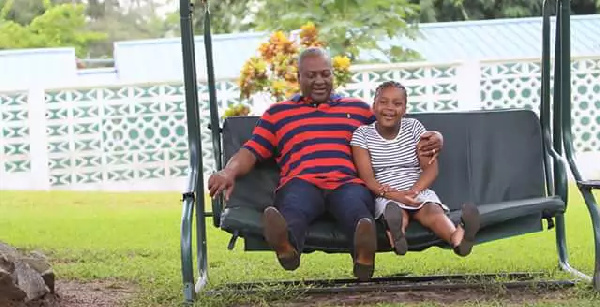 Former President John Dramani Mahama and daughter, Farida