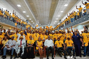 A group picture of Alan Kyerematen and participants of the programme