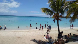 Pereybere beach is a popular draw for locals and tourists (BBC)