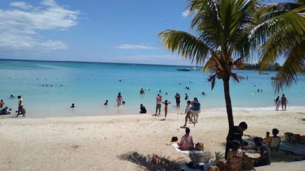 Pereybere beach is a popular draw for locals and tourists (BBC)