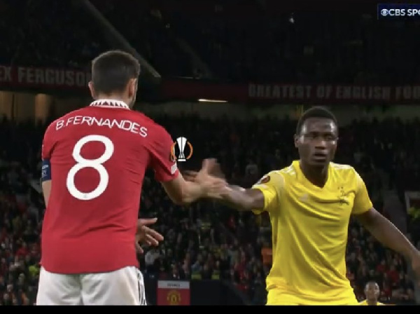 Mudasiru Salifu was in Europa action against Man United