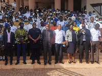 Professor Teye (in ash dress) with some Awardees and judges