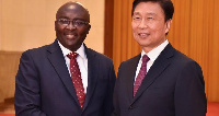 Dr, Bawumia with the Vice President of the People's Republic of China, Li Yuanchao (R)