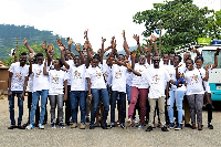 A group of young people who have benefitted from the CocoaLink App