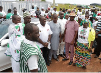 Samuel Nartey George, Ningo Prampram MP with some constituents