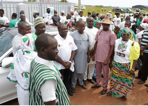 Samuel Nartey George, Ningo Prampram MP with some constituents