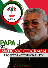 Posters of former President Jerry John Rawlings have popped up announcing him as NDC Chair