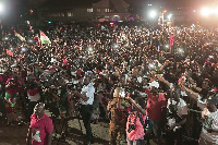 Supporters at Akweteman campaign rally