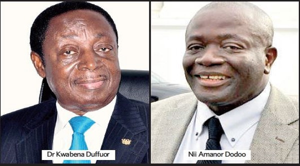 Dr Kwabena Duffuor (L) and Nii Armah Dodoo (R)