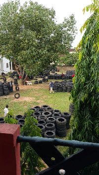 Shot of Men Sorting Tyres