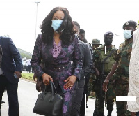 Jean Mensa arriving at the Supreme Court during the 2020 election petion