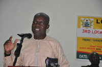 Vice President Kwesi Amissah-Arthur addressing coordinating directors, Cape Coast.