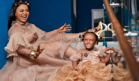 Ghanaian actress and TV host Nana Ama McBrown and her daughter, Baby Maxin