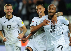 Andre Ayew hit a brace on his Swansea return