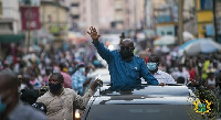 President Akufo-Addo during his visit to Abossey Okai