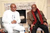 Derek Kwaku Nkansah (left) and Akufo-Addo (right)