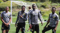 Black Stars duo, Jonathan Mensah, Harrission Afful and their Columbus crew teammates