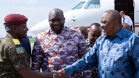 Former Kenyan President Uhuru Kenyatta arrives in Kinshasa PHOTO | COURTESY | DRC PRESIDENCY