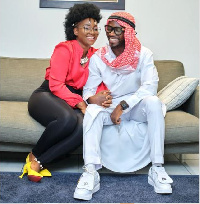 Okyeame Kwame and wife