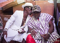 Shatta Wale with his father, Charles Nii Akrama Mensah Snr aka 'Shatta Capo'