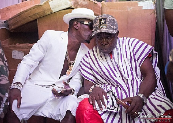 Shatta Wale with his father, Charles Nii Akrama Mensah Snr aka 'Shatta Capo'