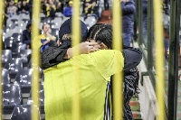 Fans were kept inside the stadium for safety reasons