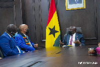 Vice President, Dr Bawumia welcomed new CAF president, Dr Patrice Motsepe to the Jubilee House