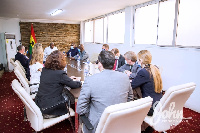 John Dramani Mahama, flagbearer of NDC in a meeting with EU delegation