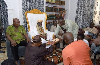 Ishmael Ashitey paying respects at the Chief Imam's residence