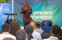 Jefferson Sackey speaking at the event