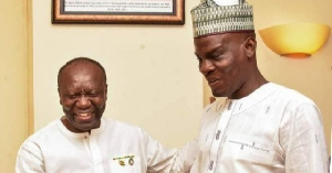 Ken Ofori Atta (L) With Minority Leader Haruna Iddrisu (R)