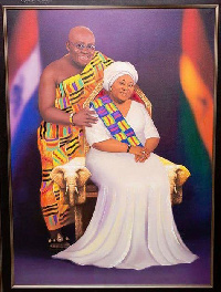 Artistic painting of Nana Addo and wife Rebecca