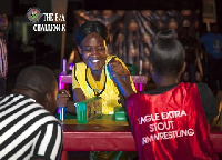 Some players during their take on armwrestling