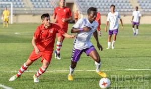 Adolf Otibo scored for his new team in Spain