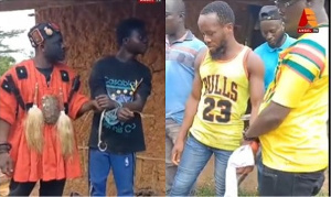 The Ritualist And The Victim (left) And The Accused Person (in The BULLS 23 Shirt)