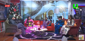 Ernest Opoku, Obaapa Christy, Rose Adjei and Patience Nyarko seated during a discussion on UTV