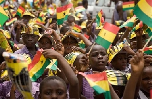 GhanaianKids With Flag