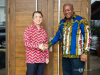 Japanese Ambassador to Ghana, Tsutomu Himeno with former President John Dramani Mahama