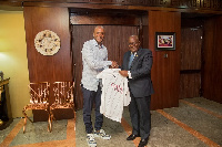 Andre Dede Ayew and President Nana Addo Dankwa Akufo-Addo