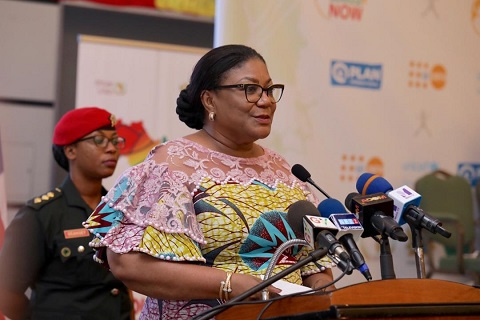 First Lady, Mrs. Rebecca Akufo-Addo addressing the 2nd African Girls Summit