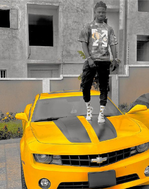 Kuami Eugene with his new car