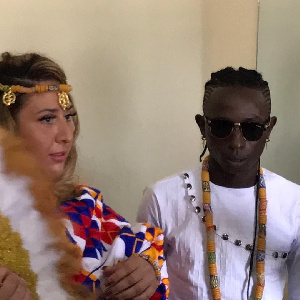 Patapaa married his German girlfriend, Liha Millar on Saturday in a traditional ceremony