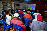 Some audience enjoying the game