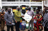 The items were presented to the locals as part of efforts to mitigate the spread of the coronavirus