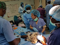 One of the kids undergoing the free cleft surgery during the first phase