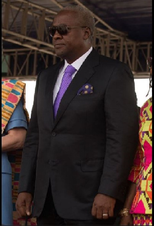 Fmr. President John Dramani Mahama at the inauguration ceremony of Pres. Akufo-Addo