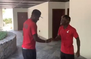 Gyan and Atsu in one of the viral videos