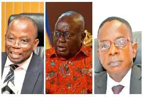 Domelevo, Akufo-Addo and new Auditor General Johnson Akuamoah Asiedu